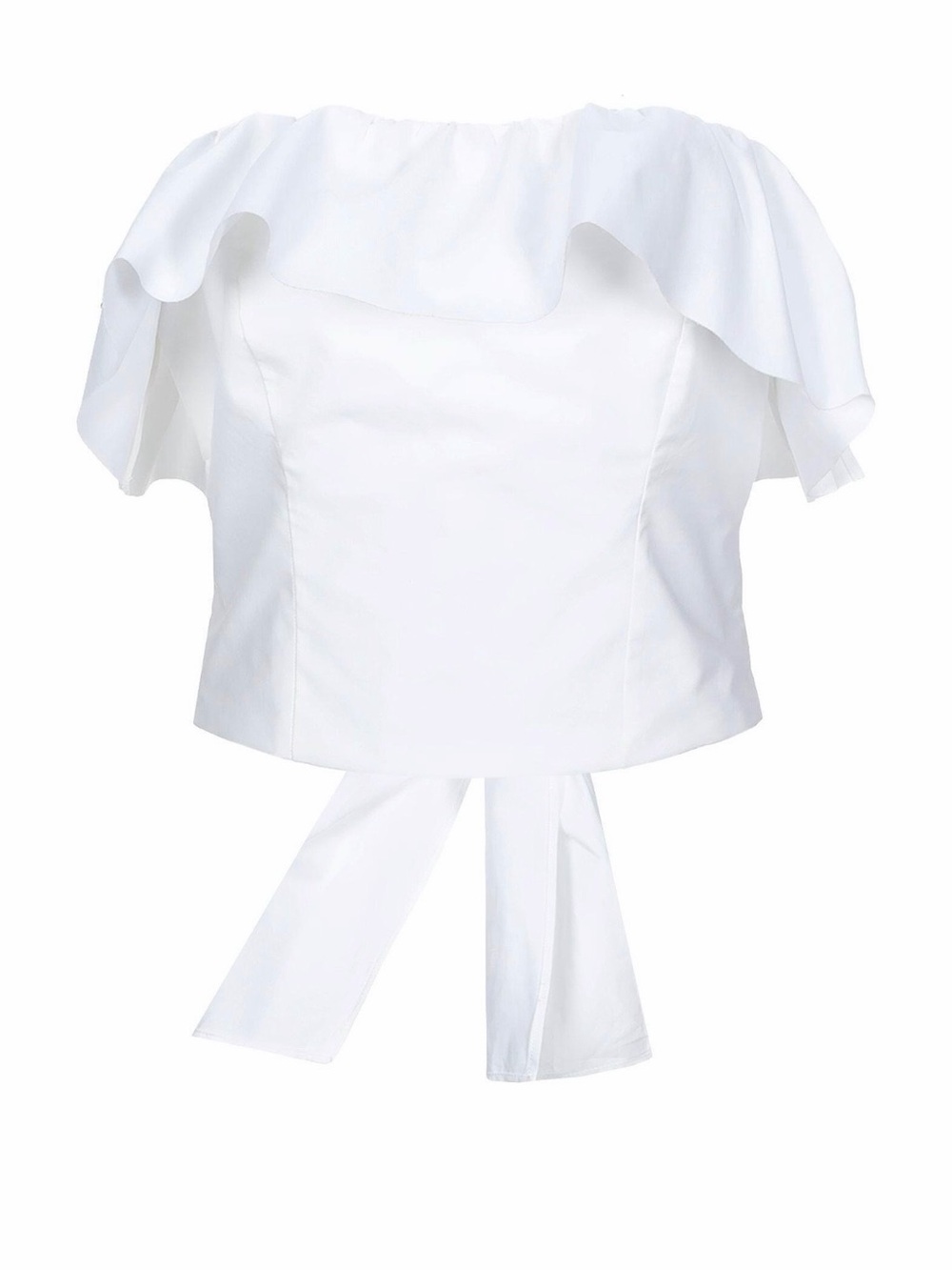 PINKO UNIQUENESS
Tops
6 (US) - White Off-Shoulder Ruffle Top